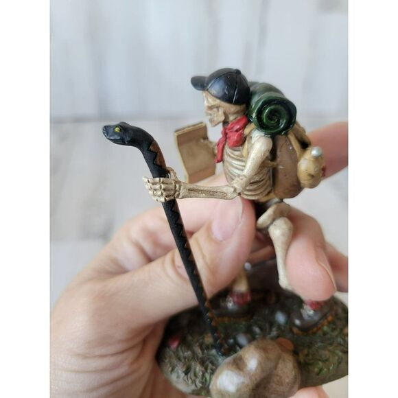 Dept 56 boneadventure skeleton hiking hiker best sites Transylvania Halloween ac - Picture 8 of 8